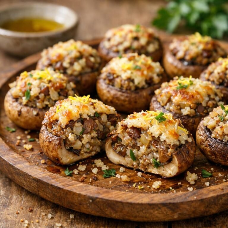 champignons farcis quinoa