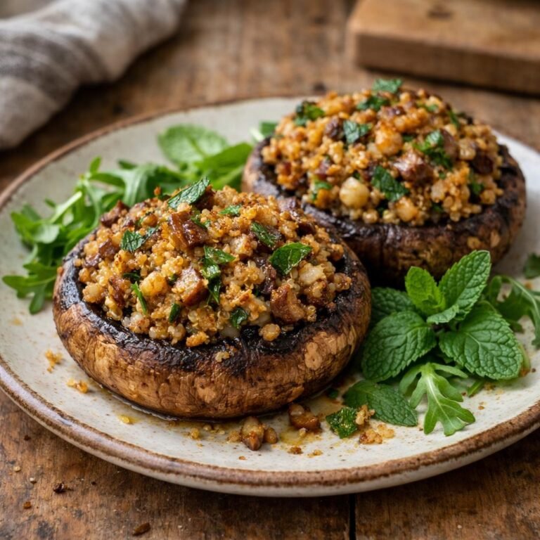 champignons farcis quinoa