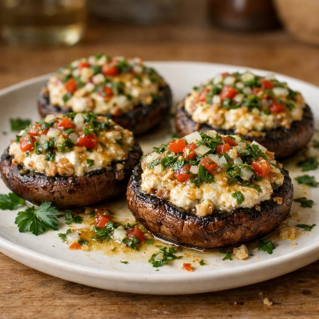 champignons portobello farcis