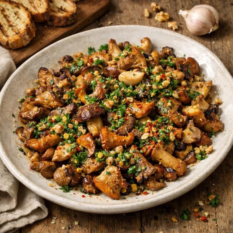 champignons sauvages rôtis