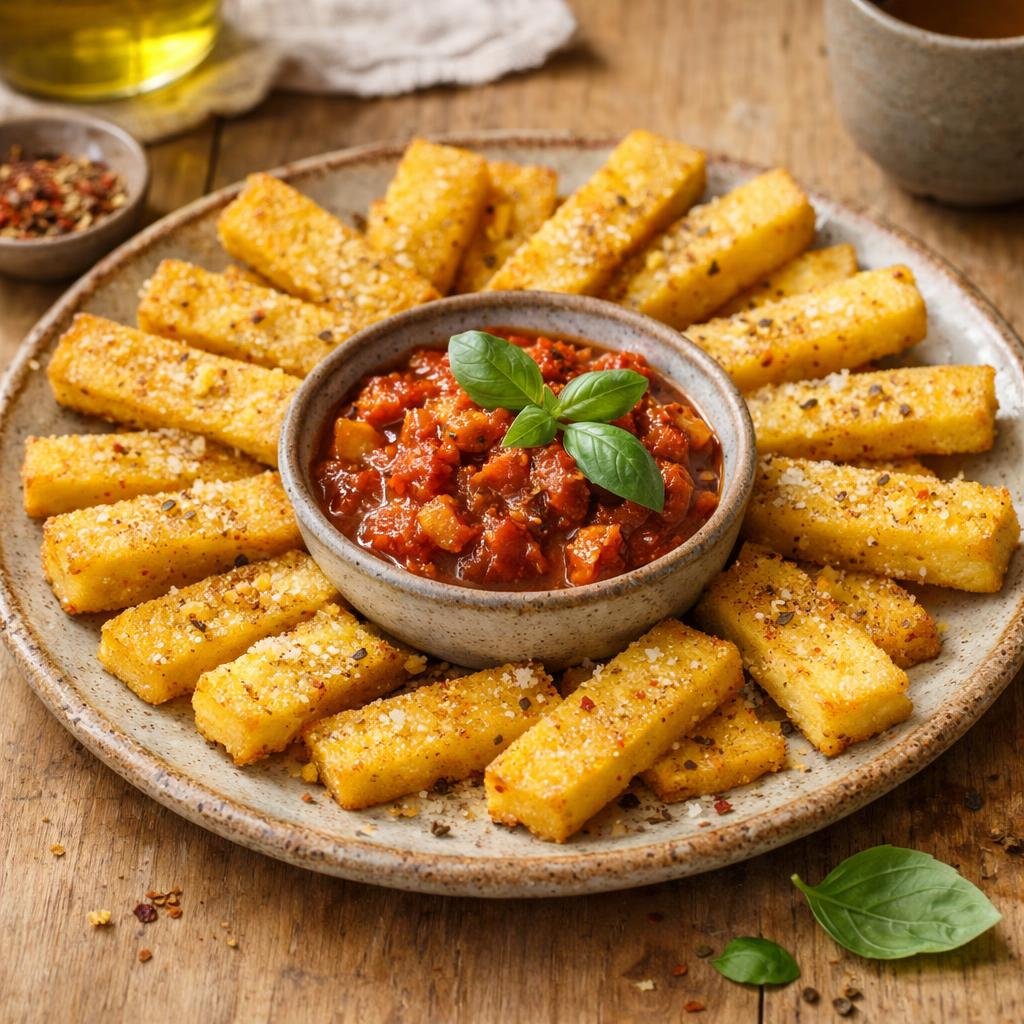 Chips polenta croustillantes
