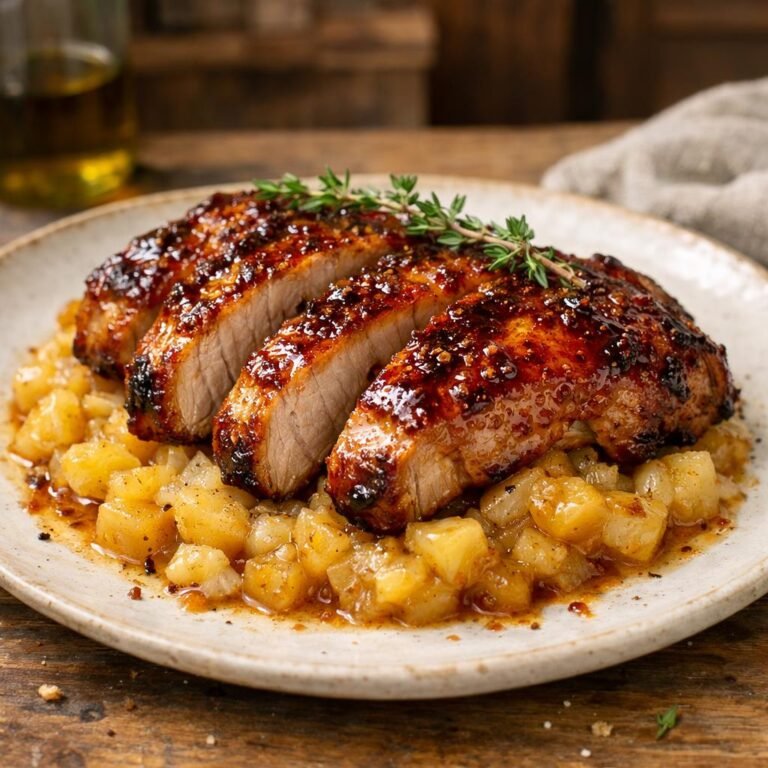 Côte de porc laquée