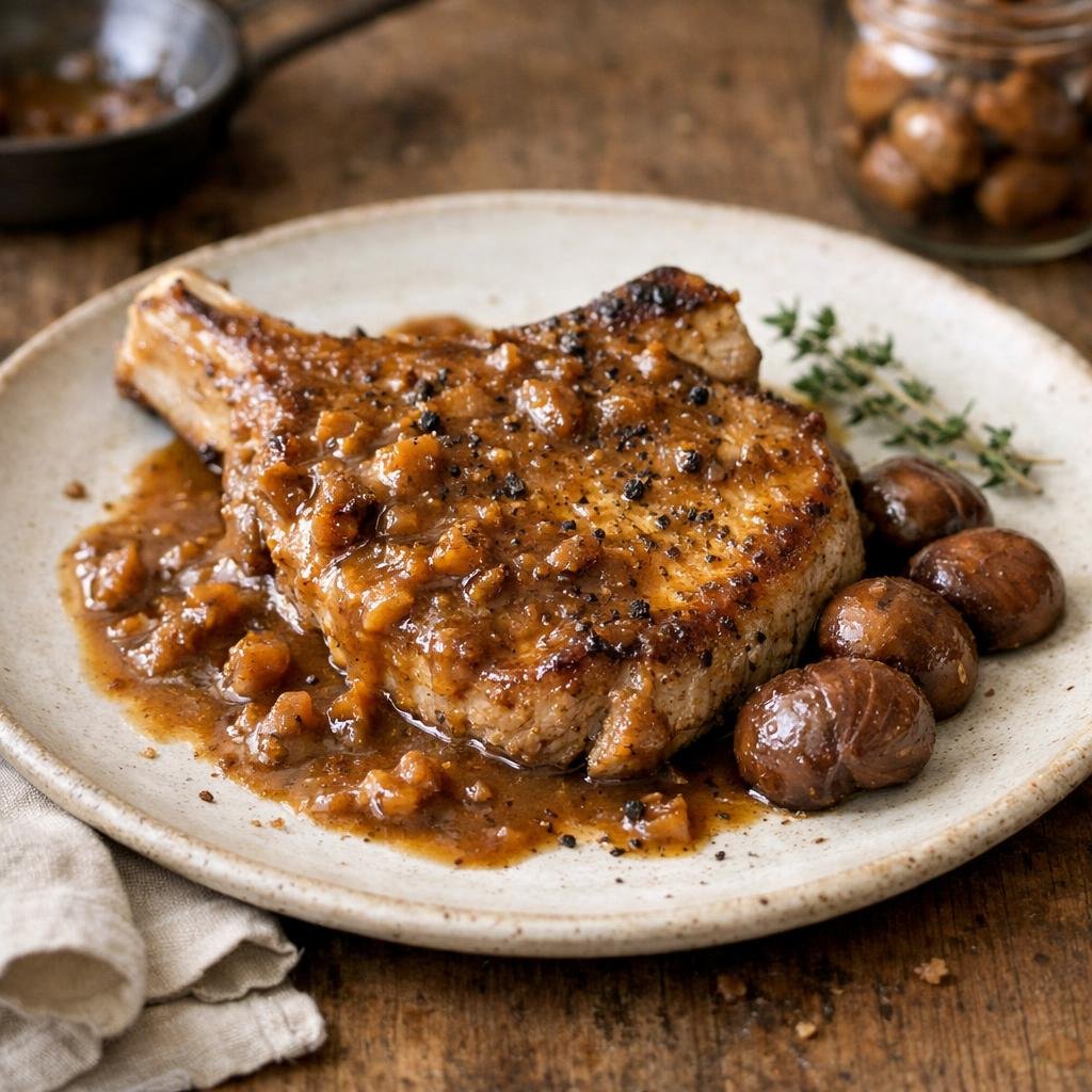 Côte de veau marrons