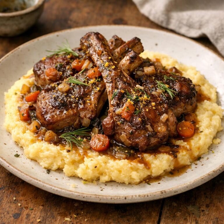 Côtelettes d'agneau braisées