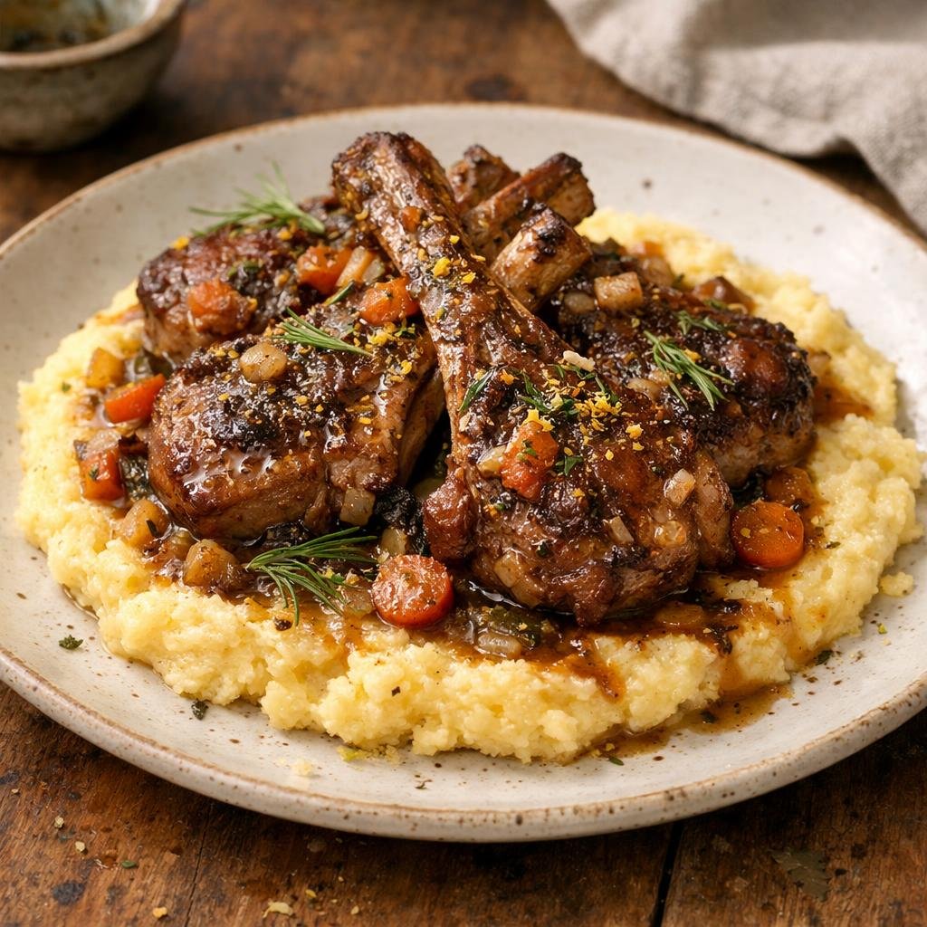 Côtelettes d'agneau braisées