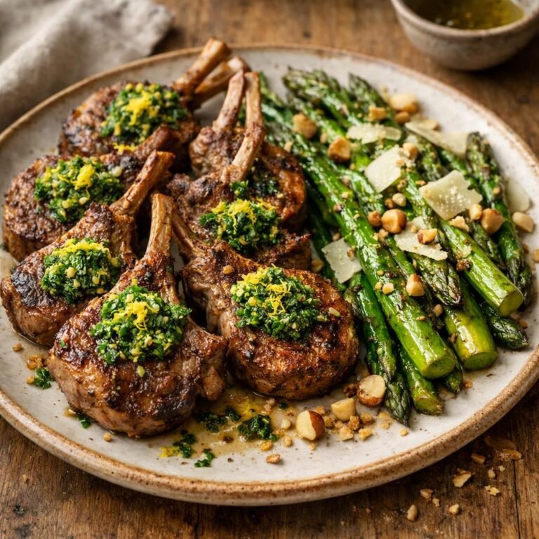 côtelettes d'agneau gremolata