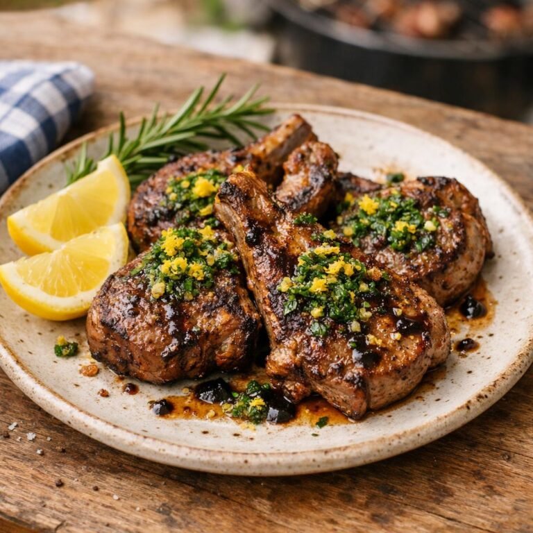 côtelettes d'agneau grillées