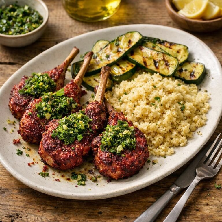 côtelettes d'agneau hibiscus