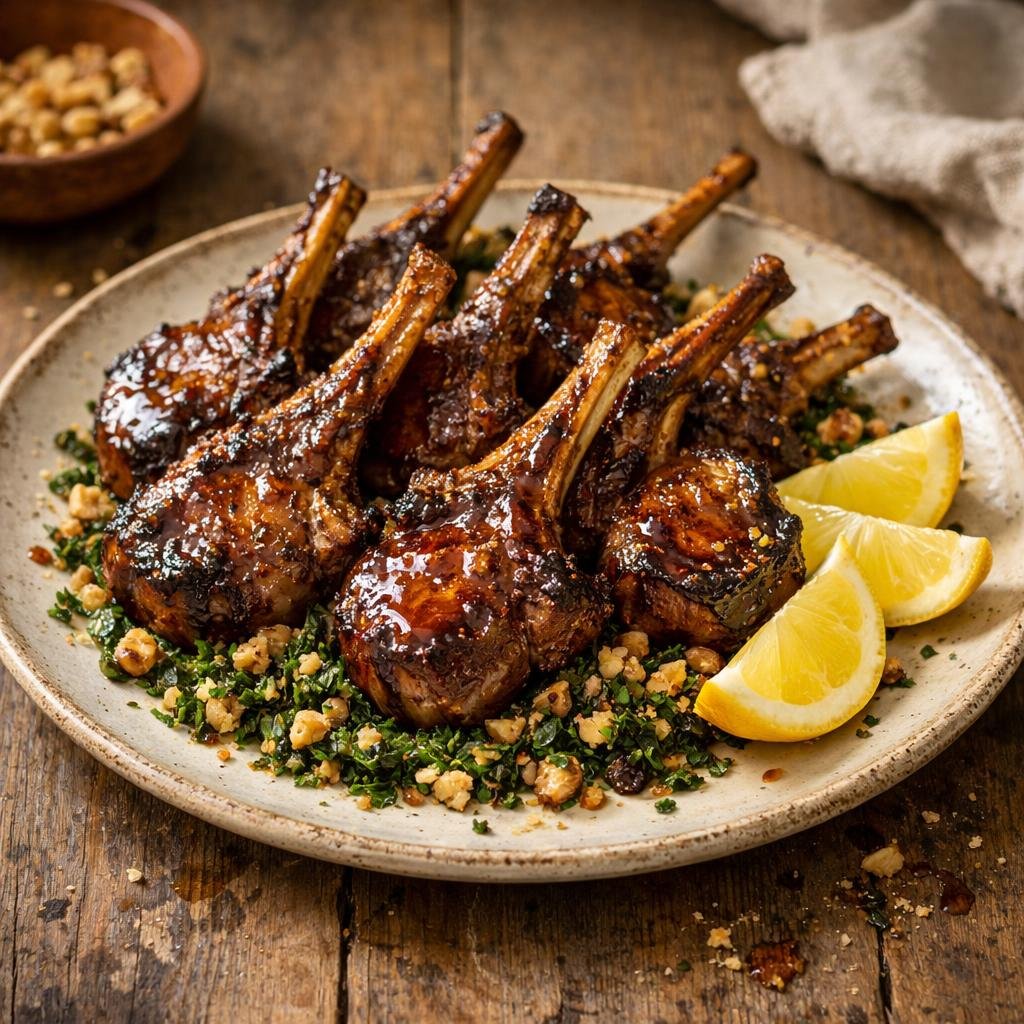 Côtelettes d'agneau laquées