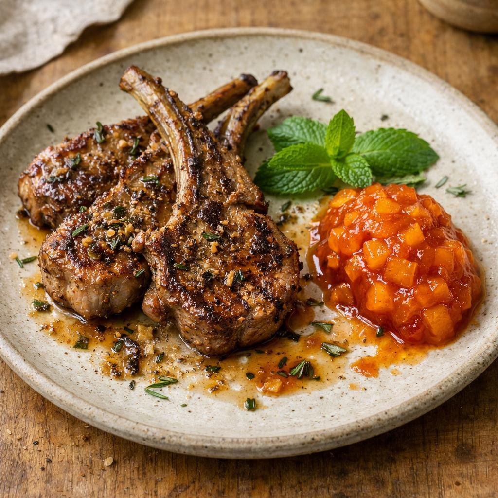 côtelettes d'agneau marinées