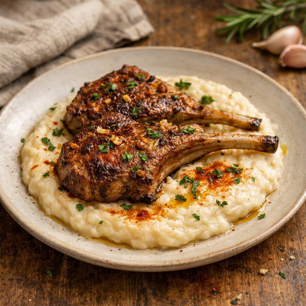 Côtelettes d'agneau pimenton fumé