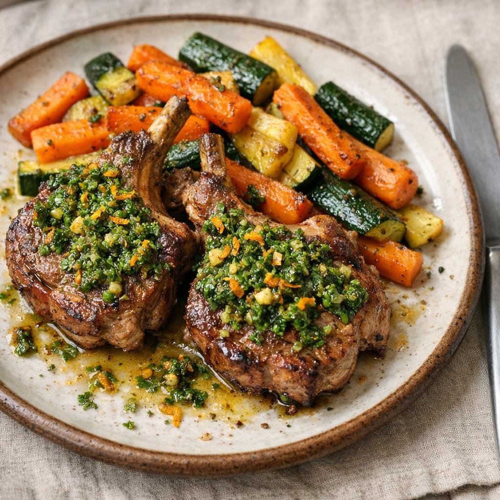 Côtelettes d'agneau rôties