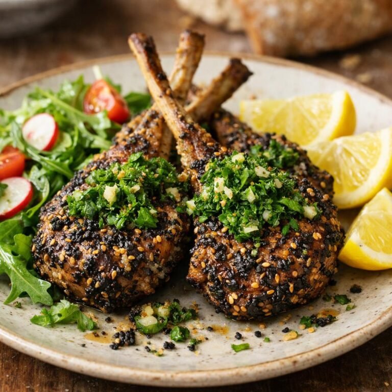 Côtelettes d'agneau sésame