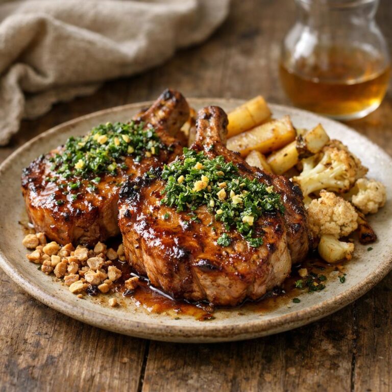 côtelettes de porc laquées