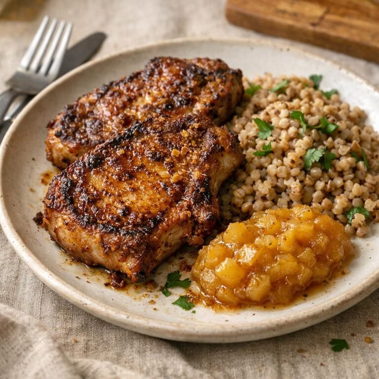Côtes de porc grillées