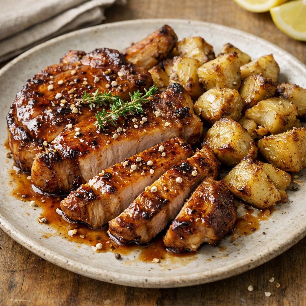 Côtes de porc laquées