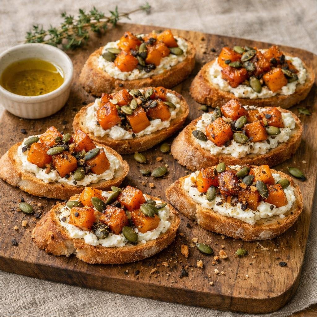 crostini potimarron ricotta