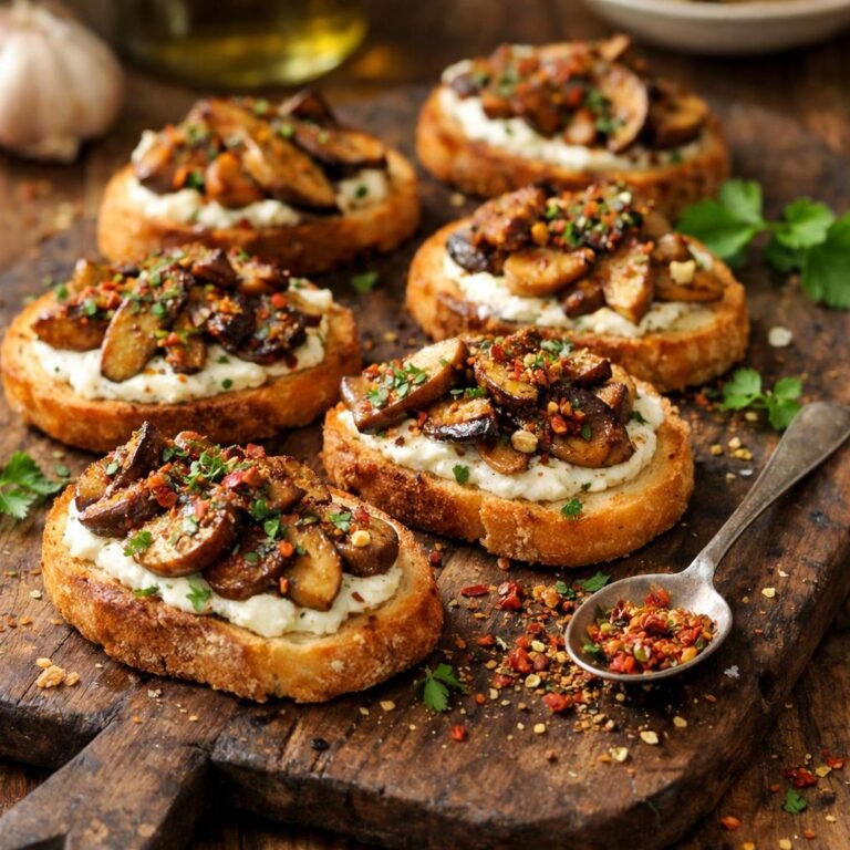 Crostini aux cèpes
