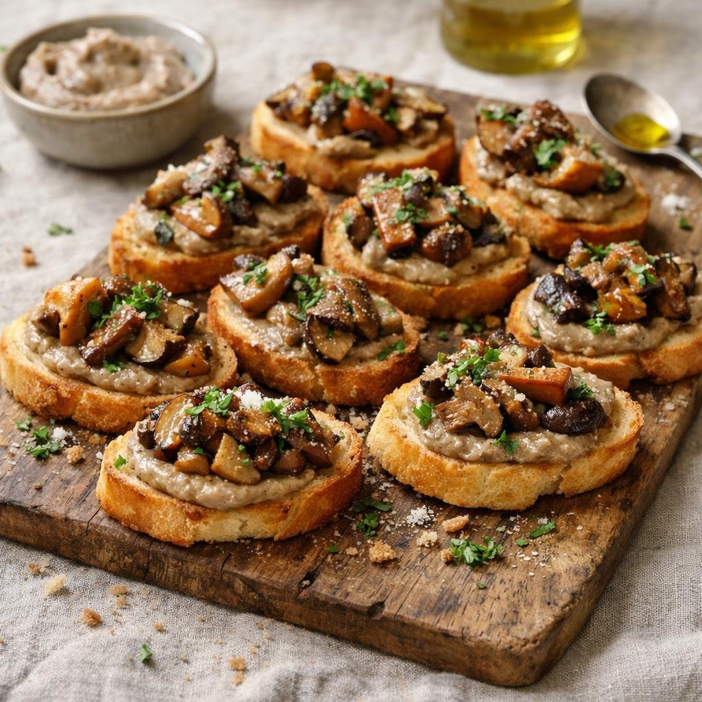Crostini champignons châtaignes