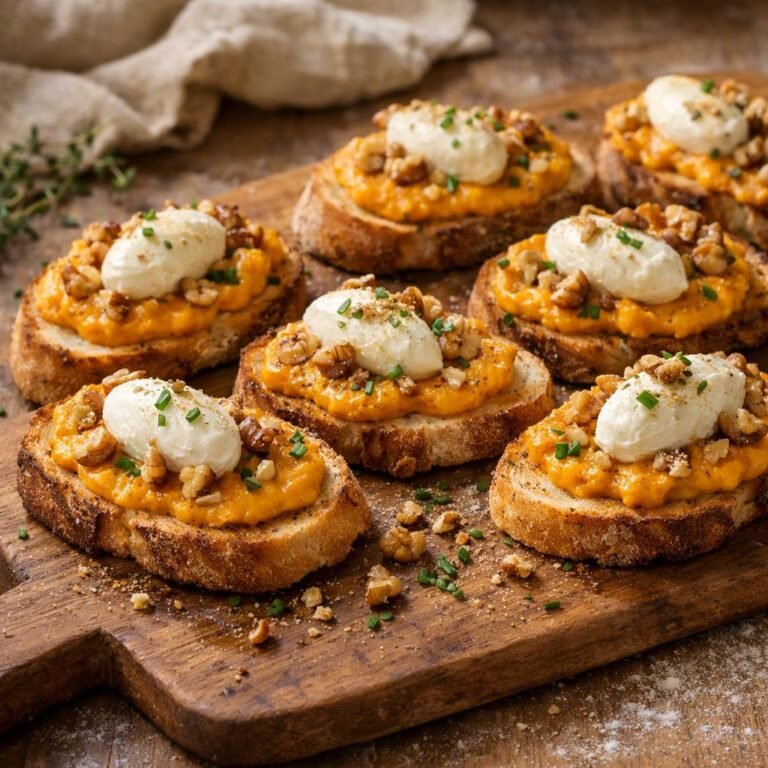 Crostini butternut chèvre