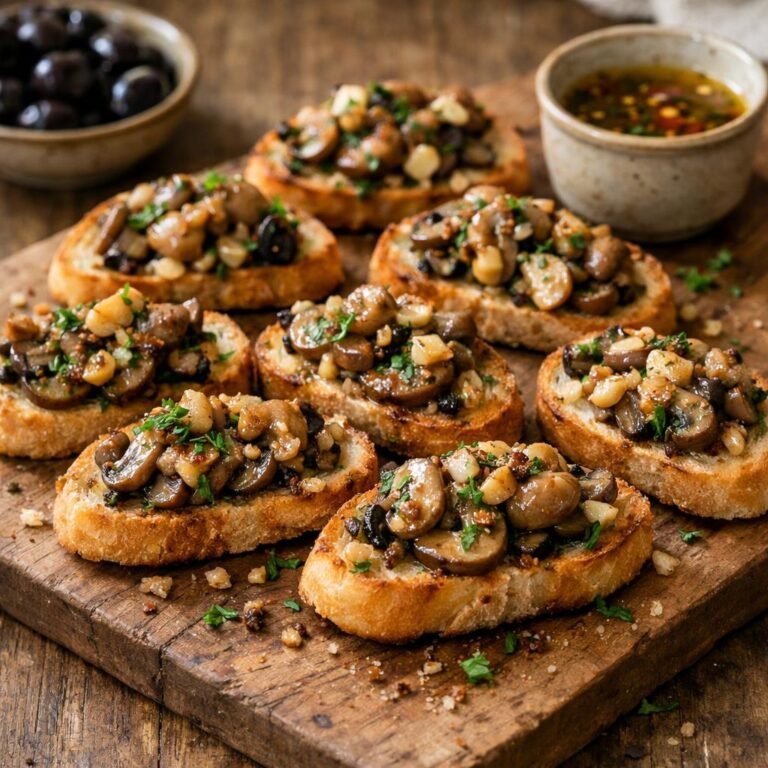 Crostini champignons châtaigne