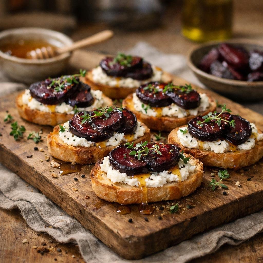 Crostini betterave nigelle