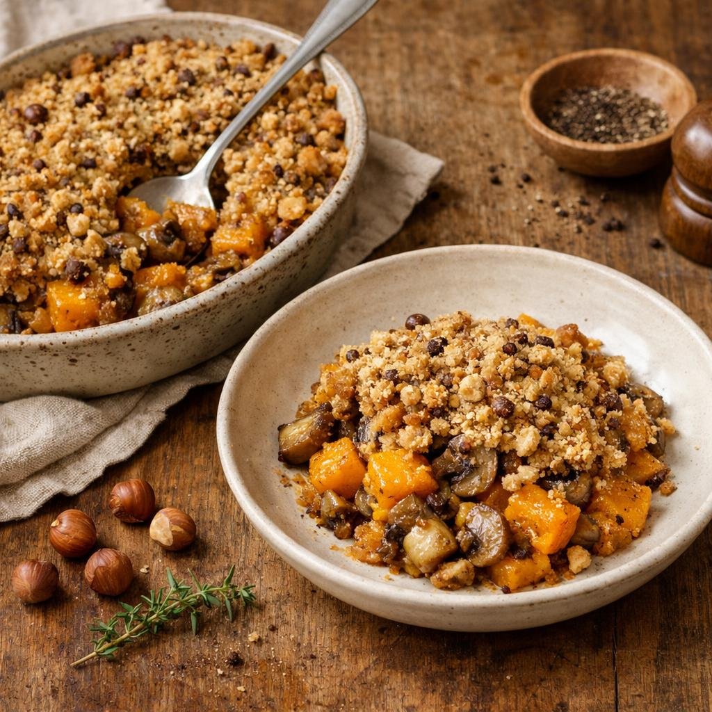 Crumble salé butternut