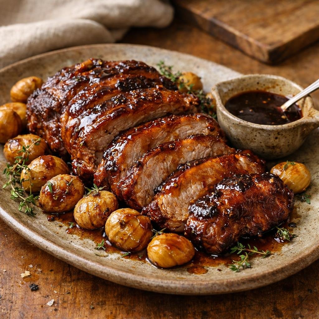 échine de porc confite