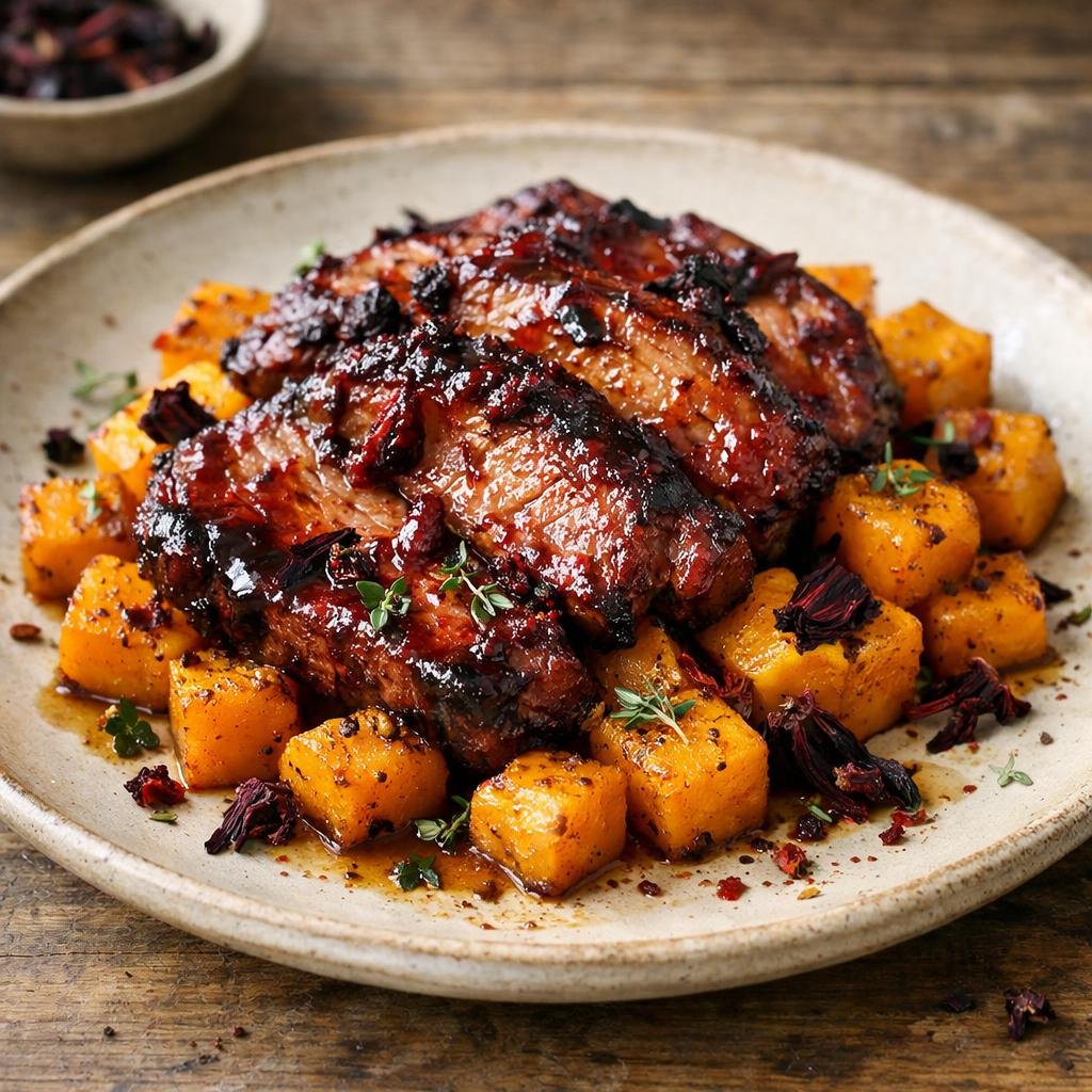 échine de porc marinée