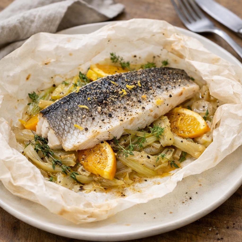 filet de bar en papillote