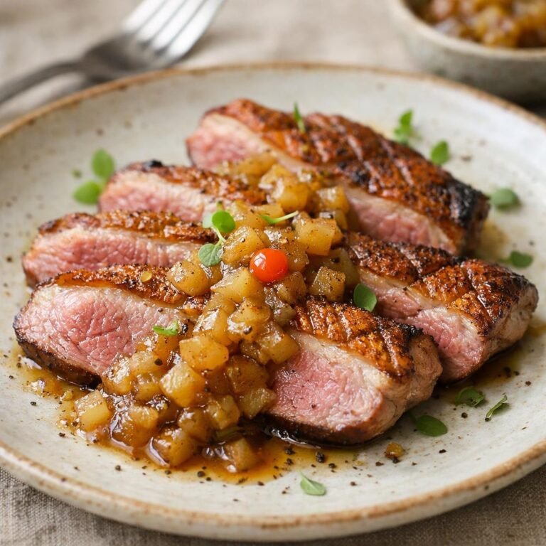 Filet de canette rôti