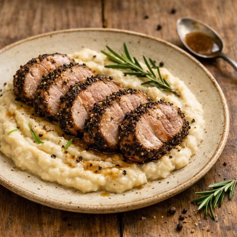 Filet mignon poivre concassé