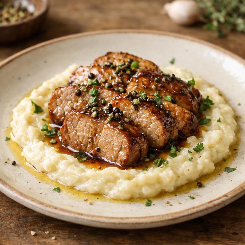 Filet mignon laqué au miel