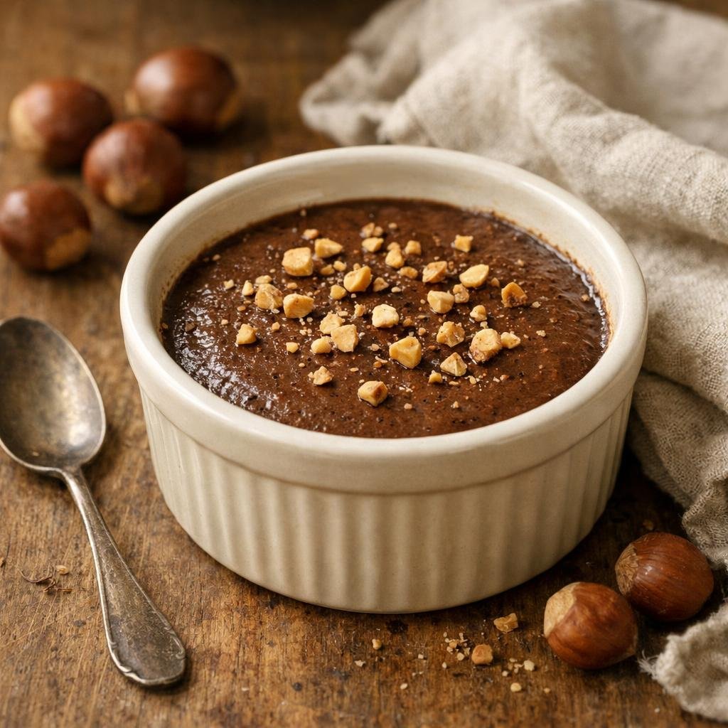 Flan châtaigne cacao