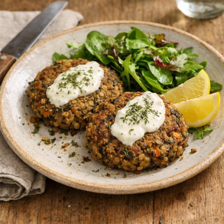 galettes de lentilles vertes