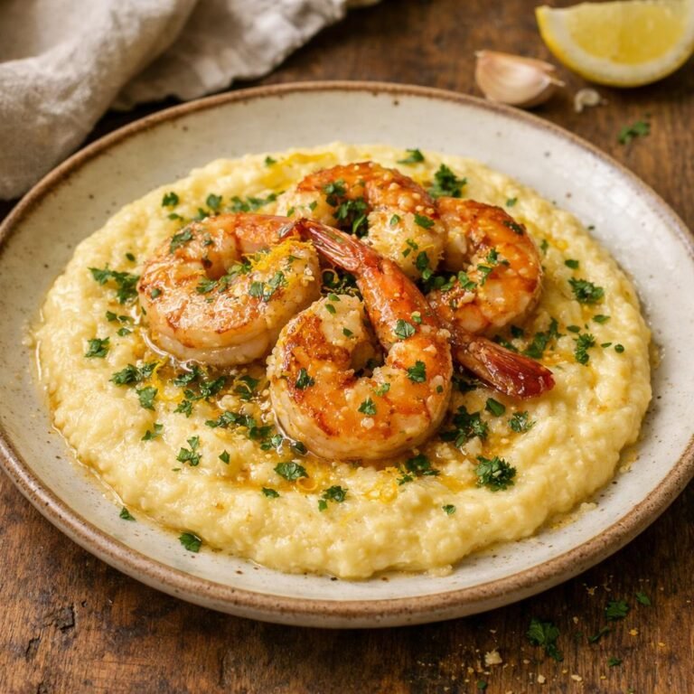 Gambas au beurre d'ail