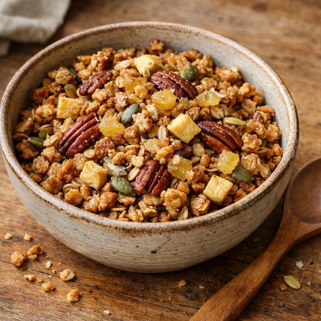 Granola pomme et gingembre