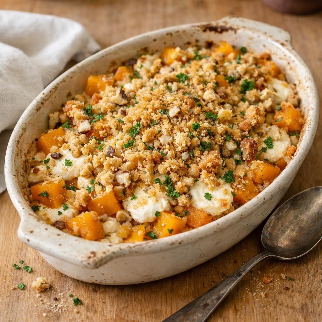 gratin butternut chèvre