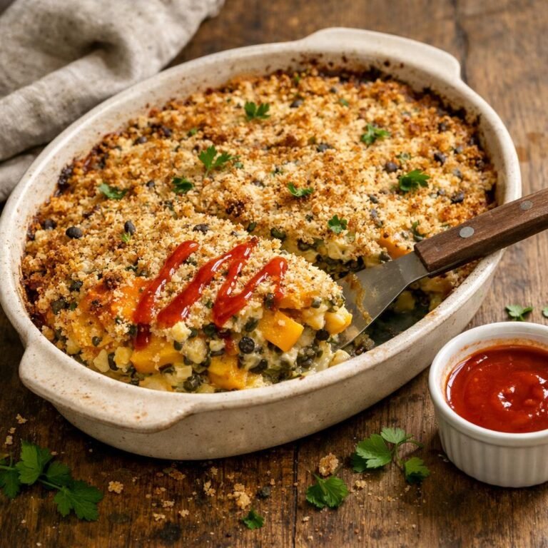 Gratin butternut lentilles