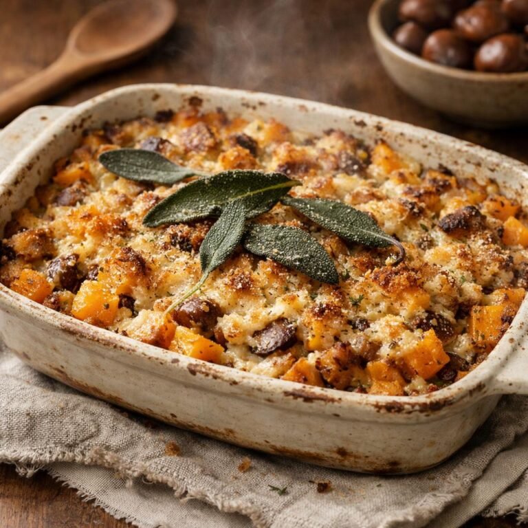 Gratin butternut marrons