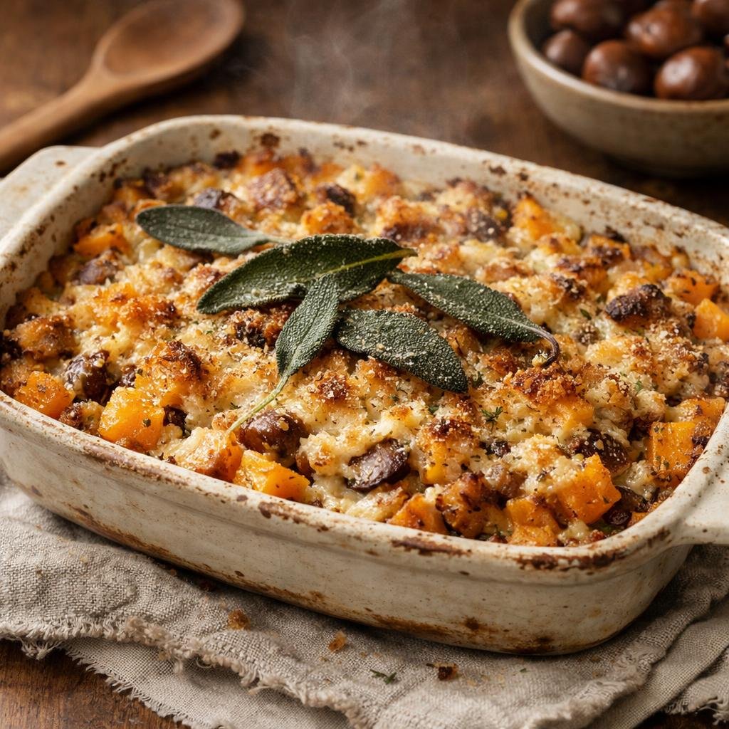 Gratin butternut marrons