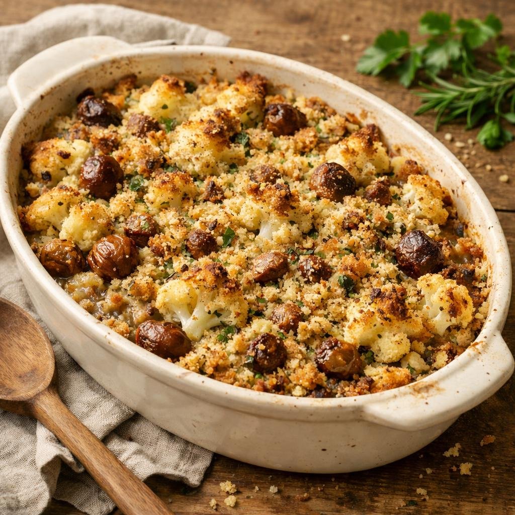 gratin chou-fleur châtaignes