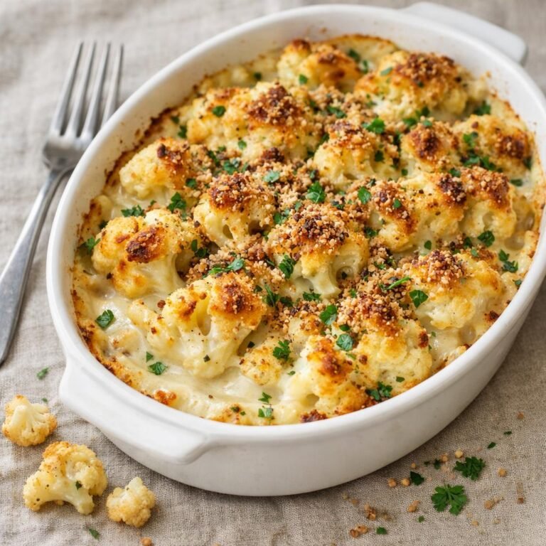 Gratin chou-fleur Curry Breton