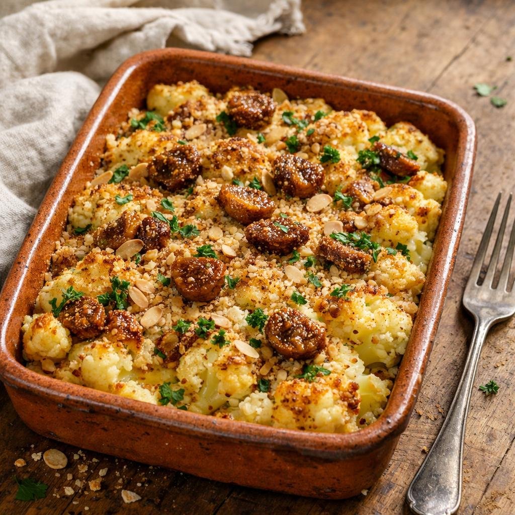 gratin chou fleur curry
