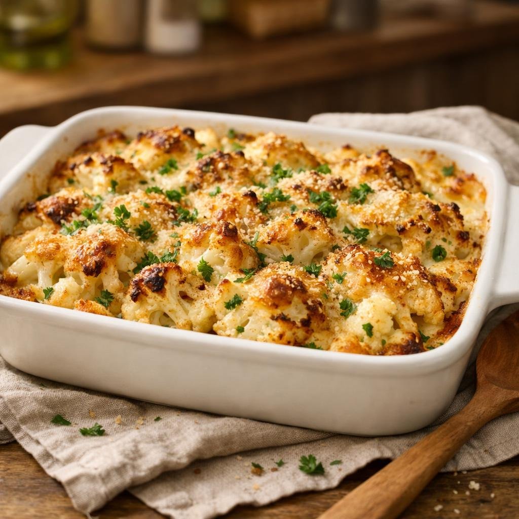 Gratin chou-fleur rôti