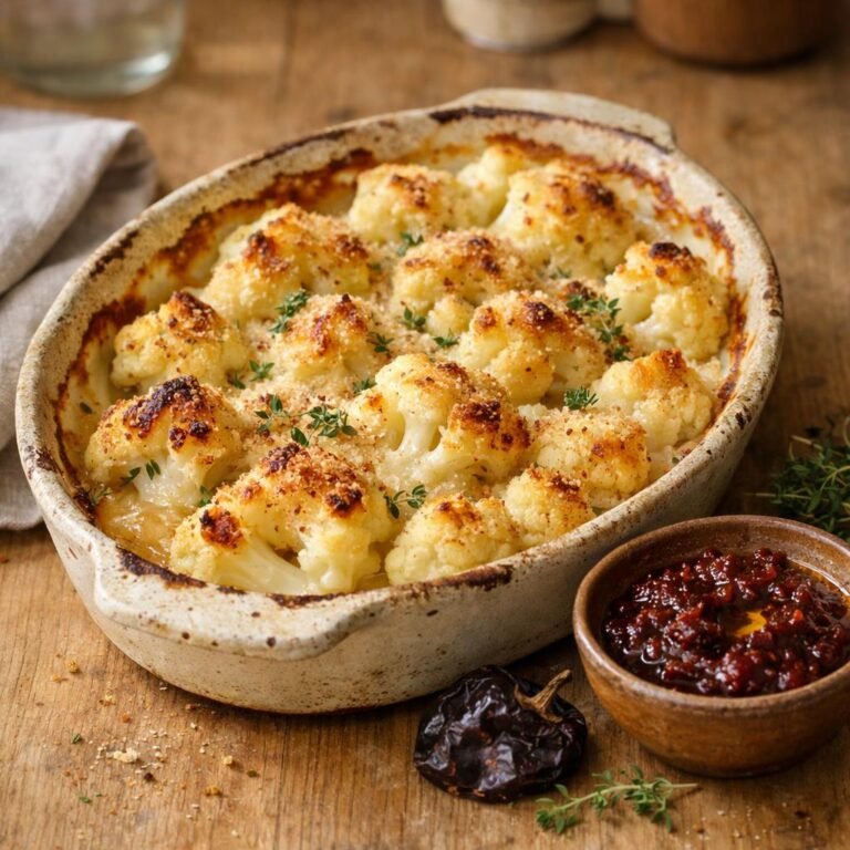 gratin chou‑fleur