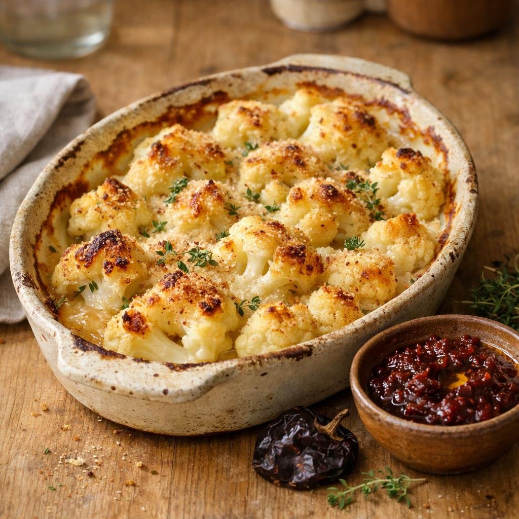 gratin chou‑fleur