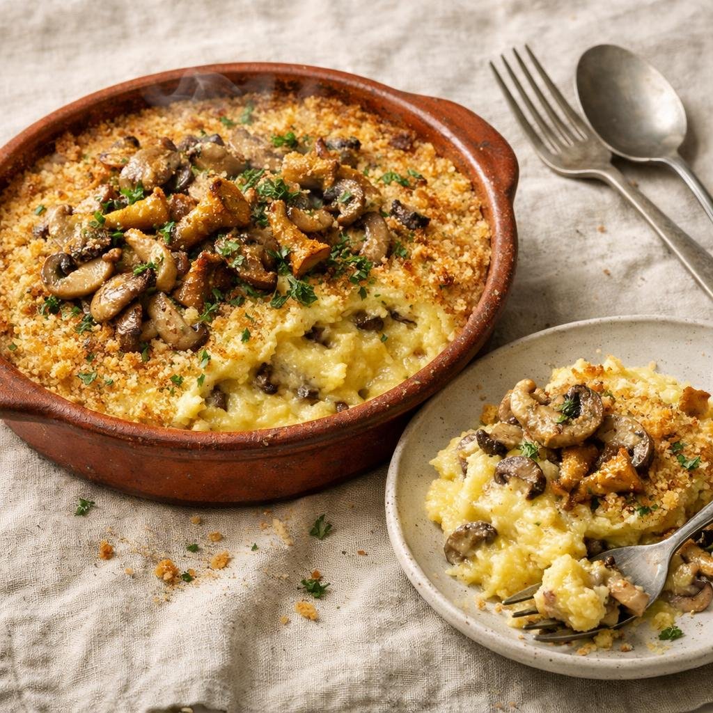 Gratin de polenta crémeuse