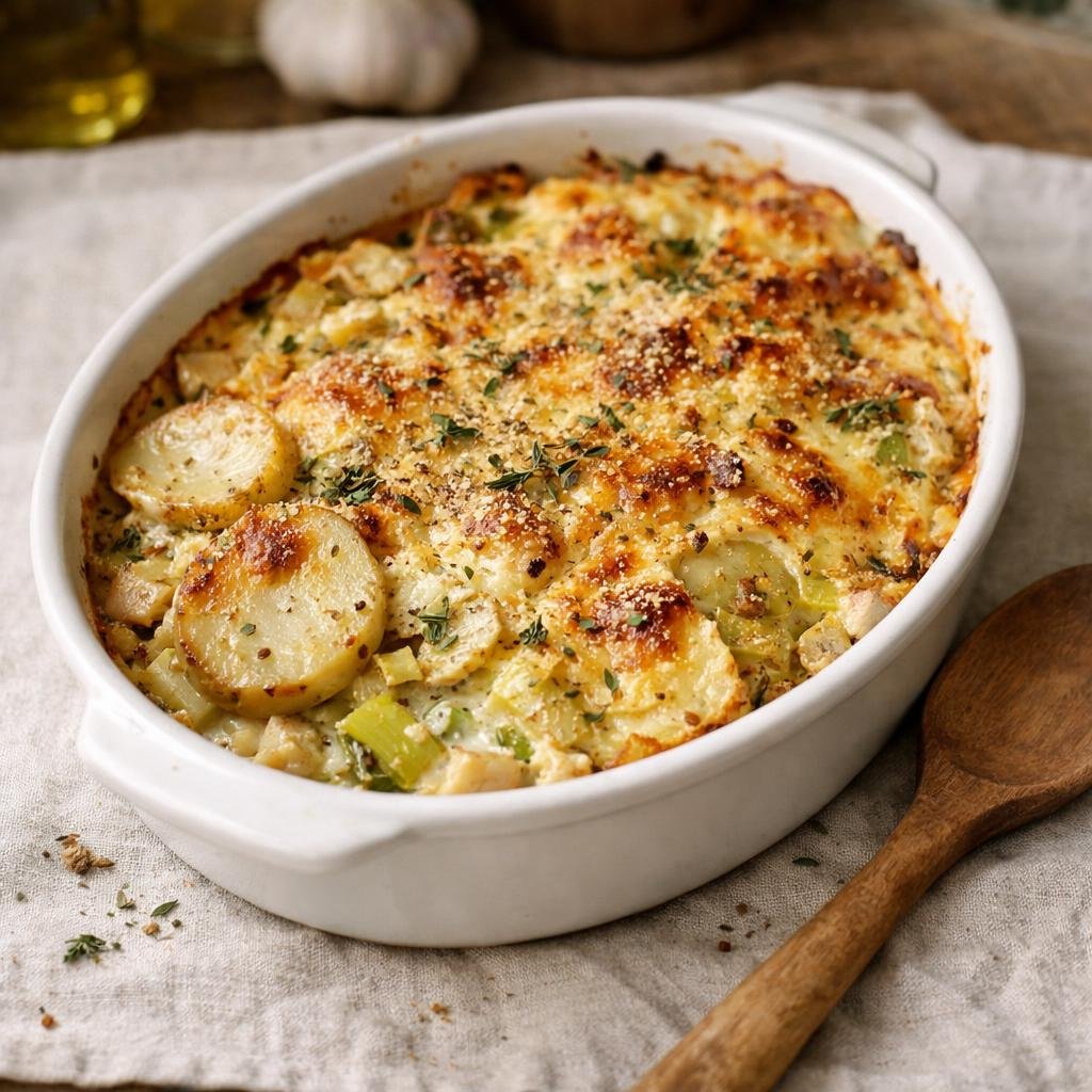 gratin topinambours poireaux