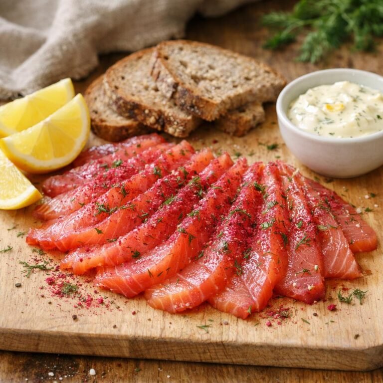 Gravlax de saumon